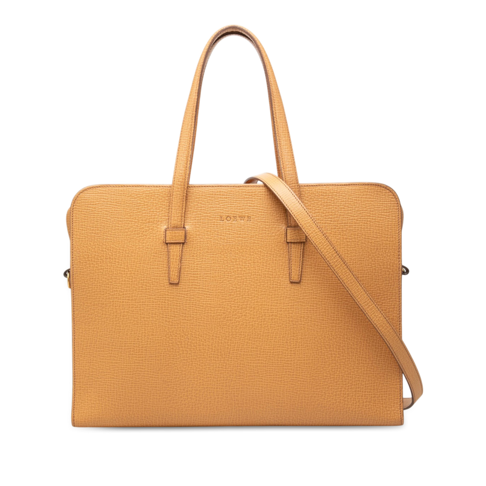 Pre-Loved LOEWE Textured Leather Business Bag